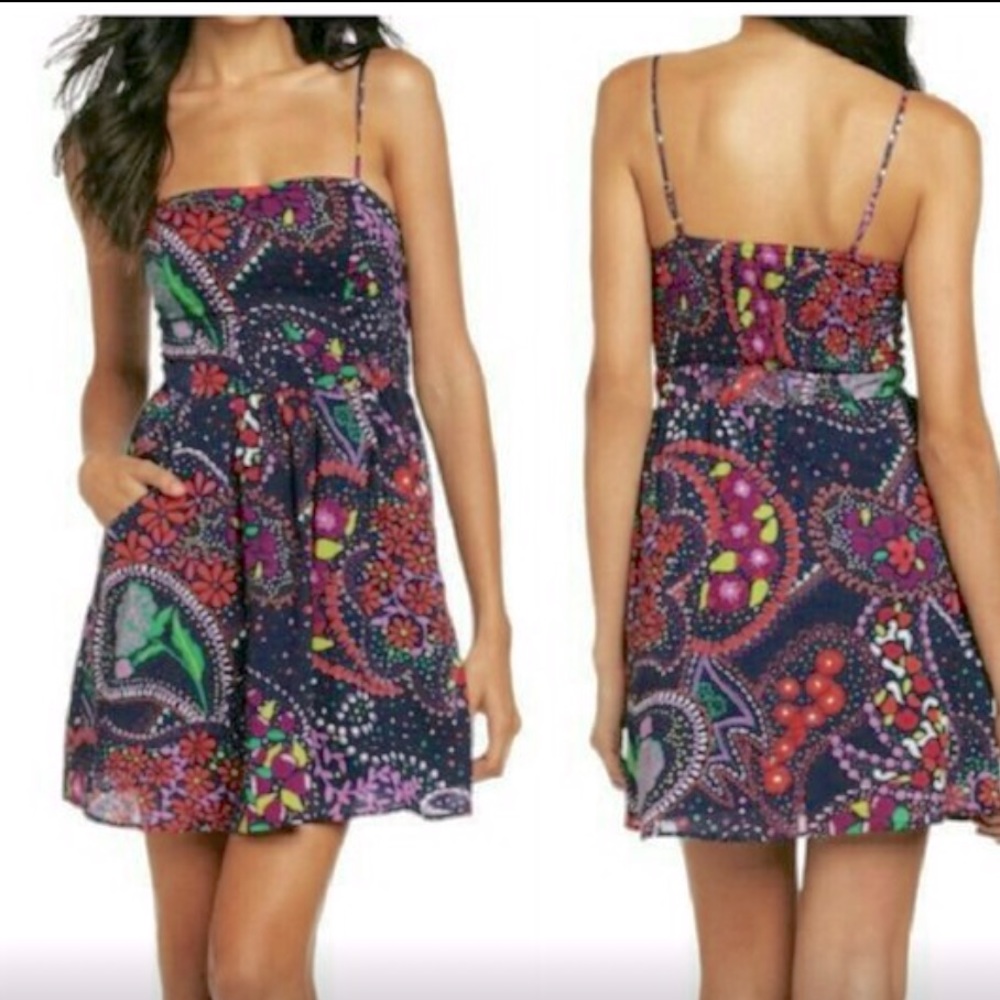 Lilly Pulitzer Navy Multicolor Paisley Strap Sundress